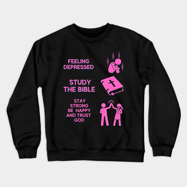 Fight Depression And Suicidal Thoughts Crewneck Sweatshirt by jerranne